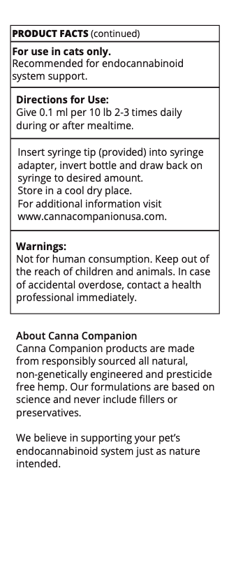 Whole Plant Hemp CBD Oil For Cats