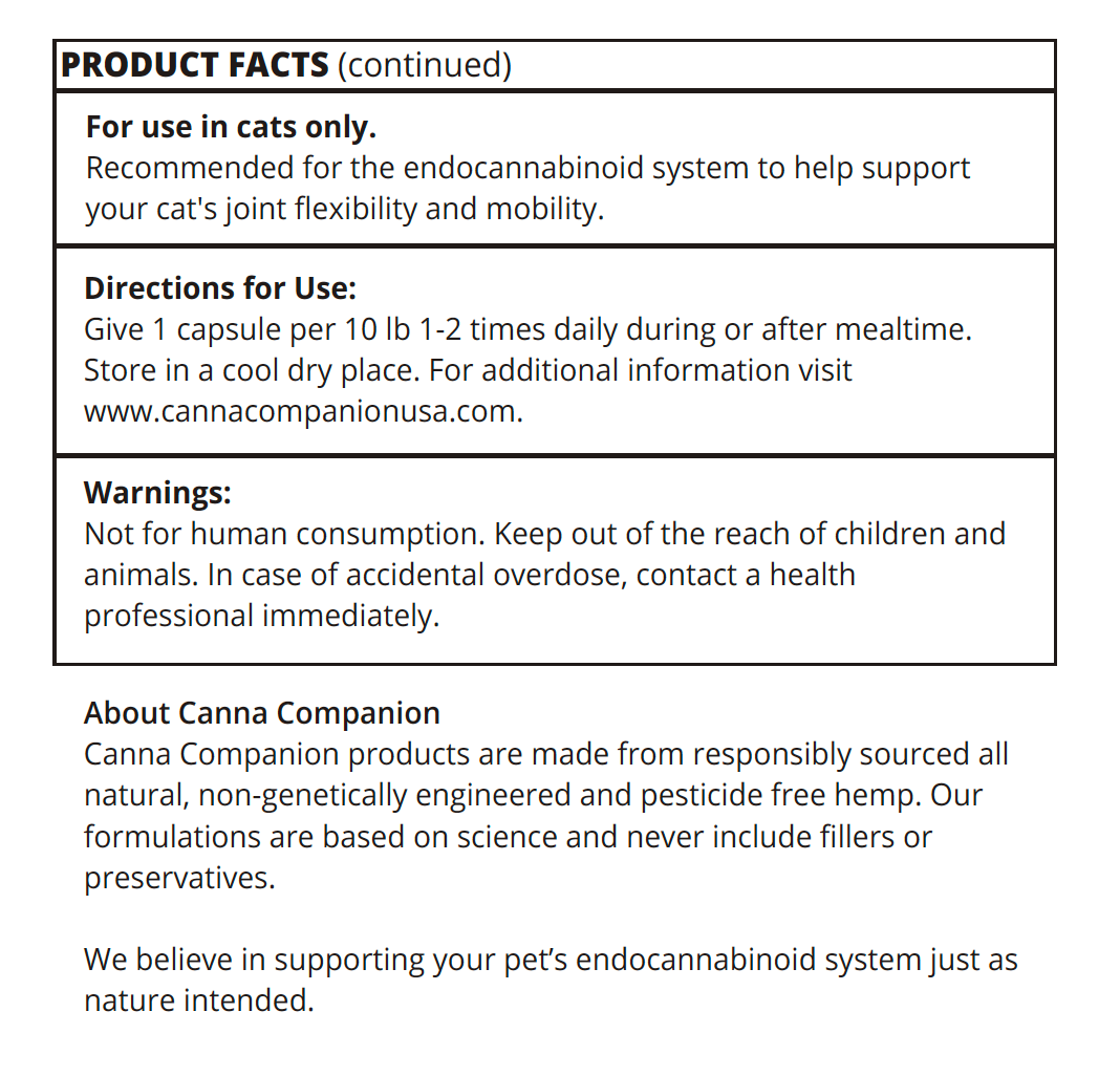 Joint Support CBD Capsules for Cats