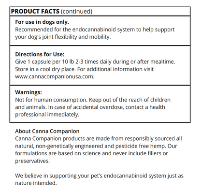 Joint Support CBD Capsules for Medium Dogs 21-50 lb