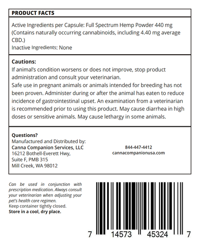 Joint Support CBD Capsules for Large Dogs 51-80 lb