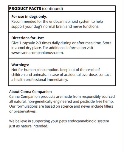 Neurological Support CBD Capsules for Extra Large Dogs >81 lb